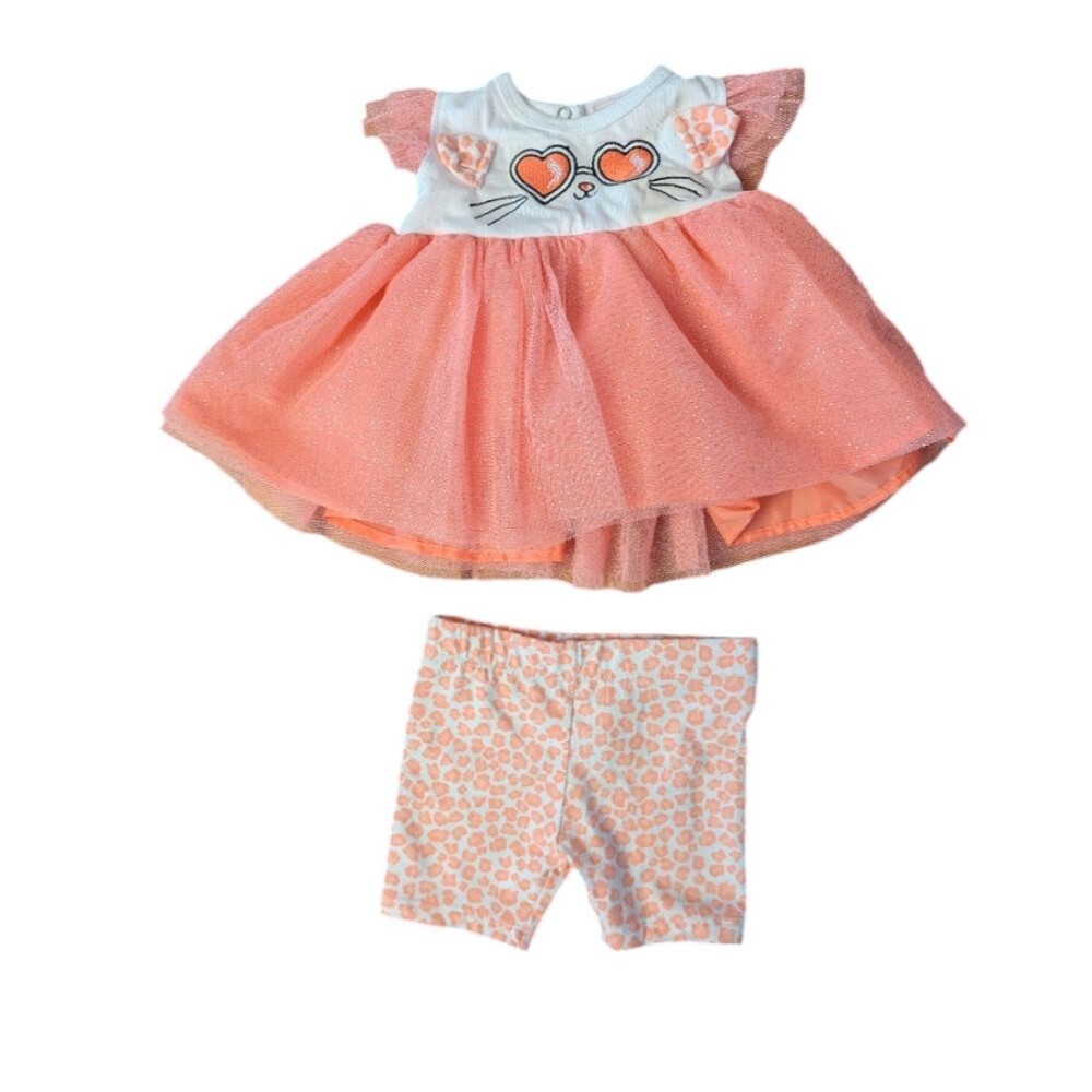 Duck Duck Goose Cat Tulle 2 Piece Set Size 6-9 Months